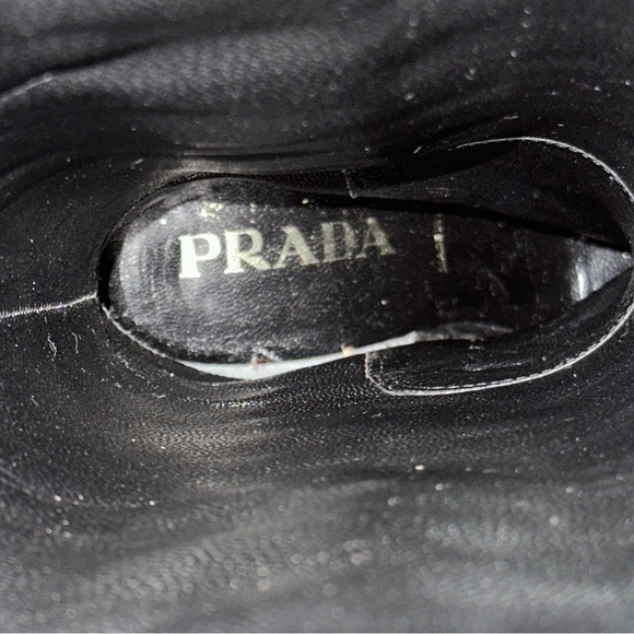 Prada Napa Leather Pointed Square Toe Heel Boots - Picture 7 of 8